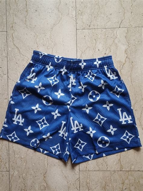 louis vuitton jean shorts|louis vuitton la dodgers shorts.